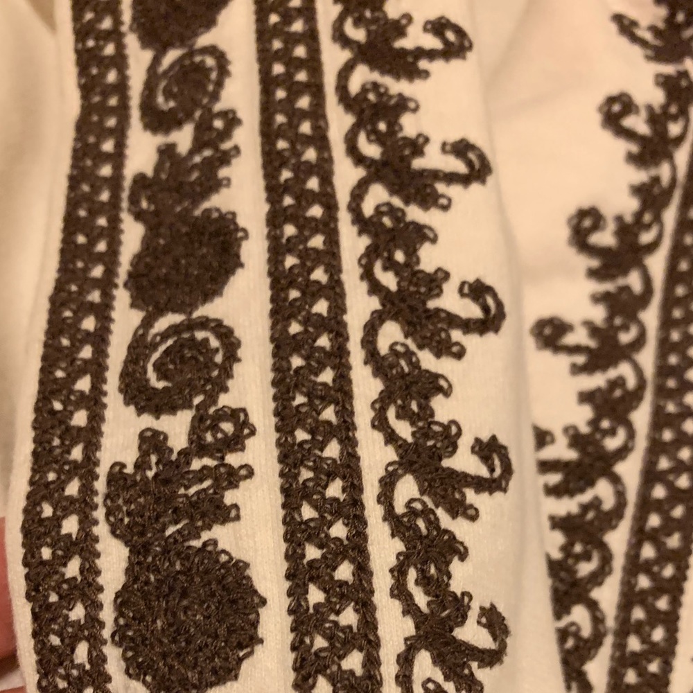 Embroidered lucky brand cardigan